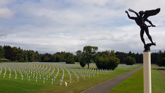 Blick auf den Henri Chapelle American Cemetery and Memorial
